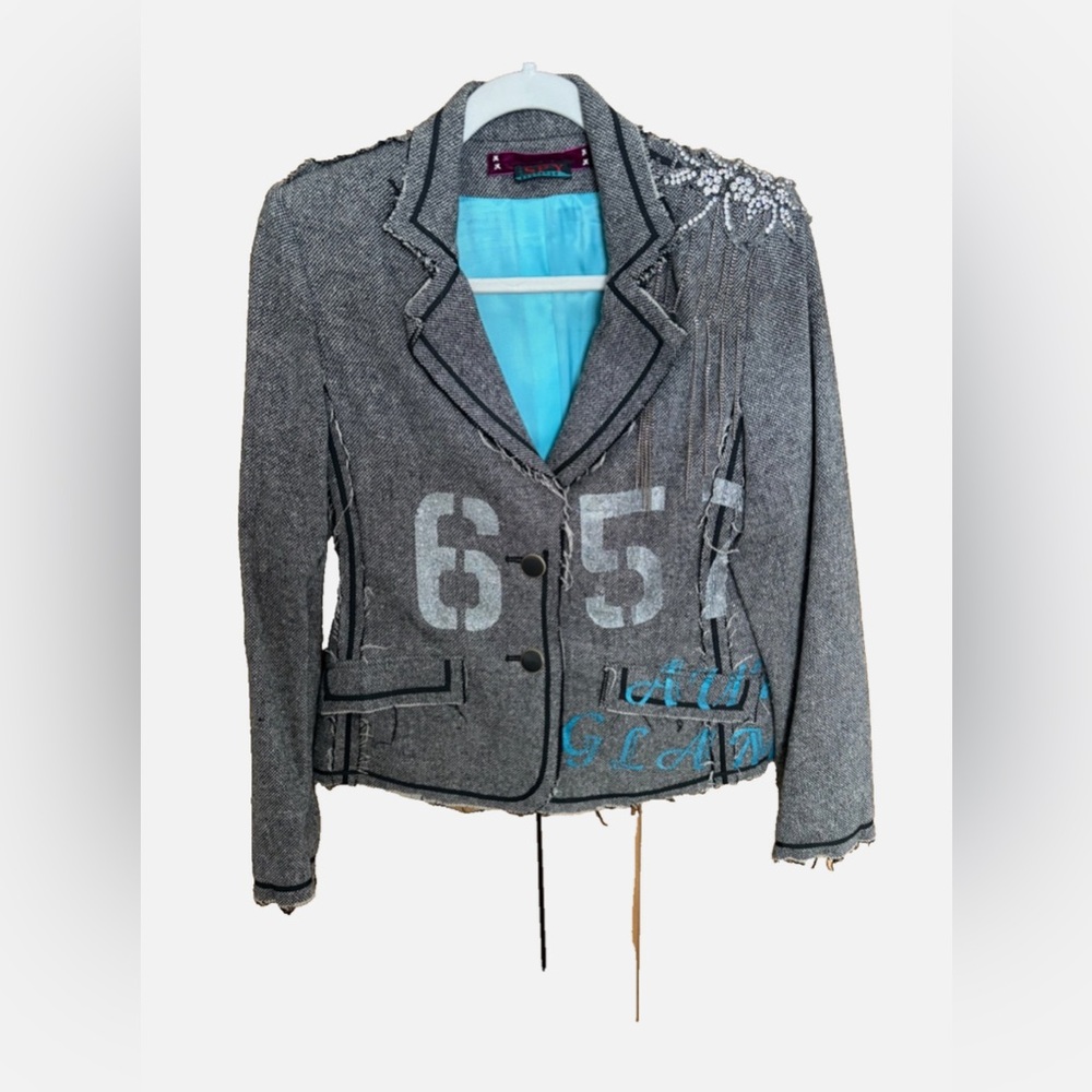 Women's Spy Zone Exchange Rhinestone Embellished Wool Jacket - Size M